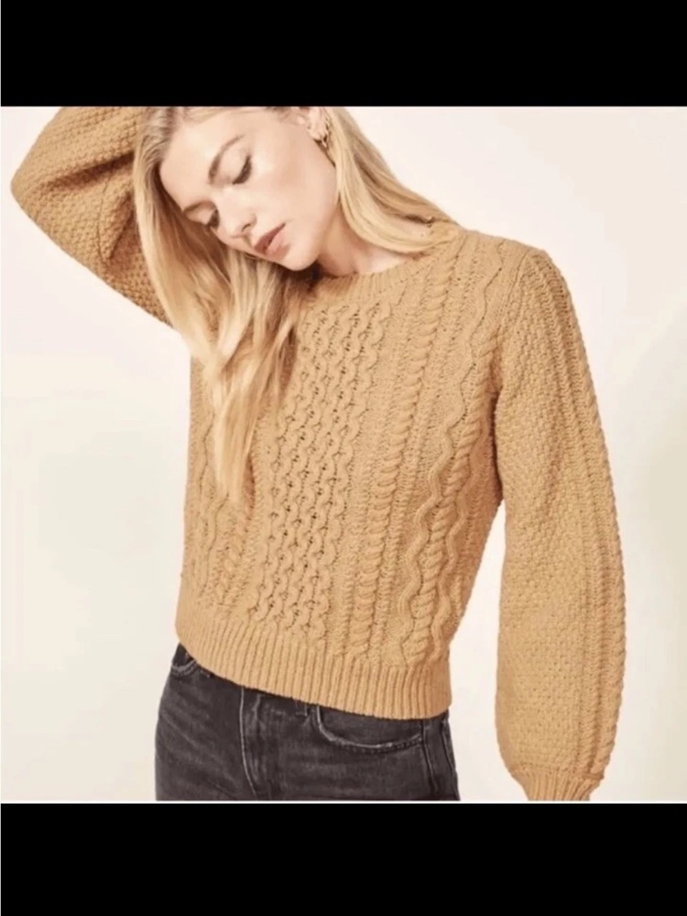 La Ligne X Reformation Tan Sweater XS